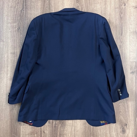 Nicole Miller Vintage Navy Wool Suit Jacket Blazer Sport Coat Sz 40R - Picture 11 of 12